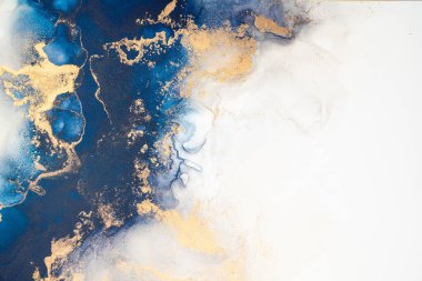 Soyut arkaplan için özgün tablodaki mermer mürekkep soyut sanat. Boyama, ombre alkol mürekkebinin pürüzsüz mermer arkaplan desenini yaratmak için yüksek kaliteli kağıt dokusuna boyanmış. .