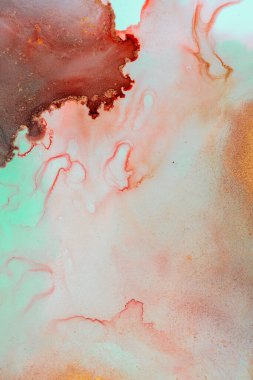 Soyut arkaplan için özgün tablodaki mermer mürekkep soyut sanat. Boyama, ombre alkol mürekkebinin pürüzsüz mermer arkaplan desenini yaratmak için yüksek kaliteli kağıt dokusuna boyanmış. .