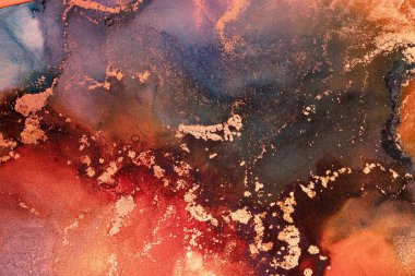 Enfes orjinal resmin mermer mürekkep sanatının soyut arkaplanını yakmak. Boyama, ombre alkol mürekkebinin pürüzsüz mermer arkaplan desenini yaratmak için yüksek kaliteli kağıt dokusuna boyanmış. .