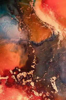 Enfes orjinal resmin mermer mürekkep sanatının soyut arkaplanını yakmak. Boyama, ombre alkol mürekkebinin pürüzsüz mermer arkaplan desenini yaratmak için yüksek kaliteli kağıt dokusuna boyanmış. .