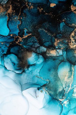 Soyut arkaplan için özgün tablodaki mermer mürekkep soyut sanat. Resim, Kintsuki mürekkep sanatının düz mermer arkaplan desenini yaratmak için yüksek kaliteli kağıt dokusuna boyanmış. .