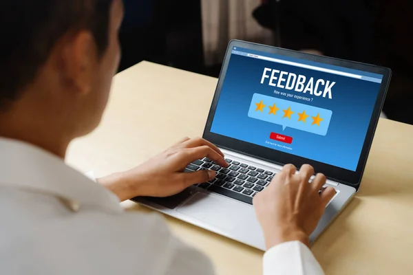 Customer Feedback Review Analysis Modish Computer Software Corporate Business — Stock Photo, Image