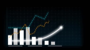 İma edici grafik grafiğindeki iş büyümesi konsepti pazarlama satışlarının gelecekteki hedefe arttığını gösteriyor. Şirket işlerinin yükselmesi için mükemmel bir mali durum. Finans ve para 3B oluşturma .
