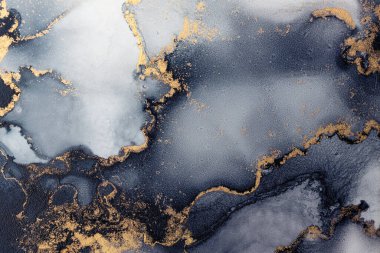 Soyut arkaplan için özgün tablodaki mermer mürekkep soyut sanat. Boyama, ombre alkol mürekkebinin pürüzsüz mermer arkaplan desenini yaratmak için yüksek kaliteli kağıt dokusuna boyanmış. .