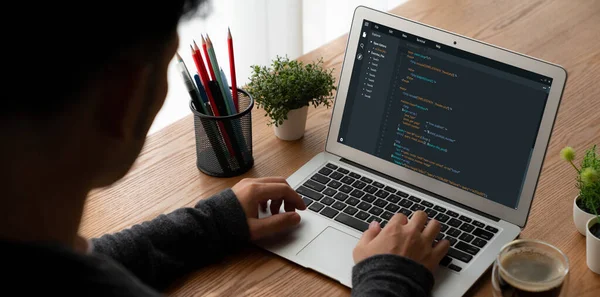 Programación Desarrollo Software Pantalla Del Ordenador Para Aplicaciones Modernas Codificación — Foto de Stock