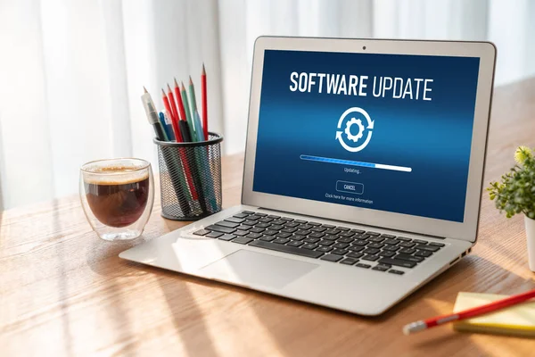 Software update on computer for modish version of device software upgrade