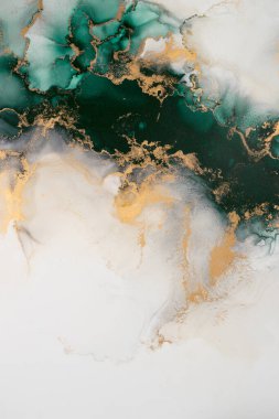 Soyut arkaplan için özgün tablodaki mermer mürekkep soyut sanat. Resim, Kintsuki mürekkep sanatının düz mermer arkaplan desenini yaratmak için yüksek kaliteli kağıt dokusuna boyanmış. .