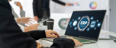 Pazarlama stratejisini planlamak için modern iş için ERP girişimi kaynak planlama yazılımı