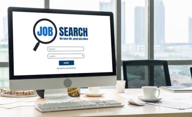 Çalışanların işe alım İnternet ağındaki iş fırsatlarını araması için mod web sitesinde online iş araması