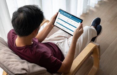 İnternet ağındaki mod dijital bilgi toplama için çevrimiçi kredi başvuru formu