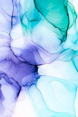 Soyut arkaplan için özgün tablodaki mermer mürekkep soyut sanat. Boyama, ombre alkol mürekkebinin pürüzsüz mermer arkaplan desenini yaratmak için yüksek kaliteli kağıt dokusuna boyanmış. .