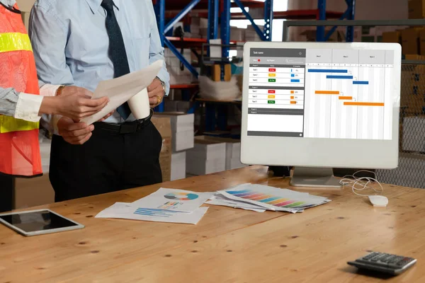 Програмне Забезпечення Планування Проектів Управління Бізнес Проектами Екрані Комп Ютера — стокове фото
