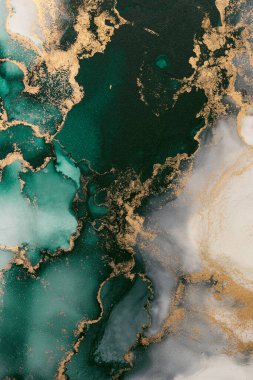 Soyut arkaplan için özgün tablodaki mermer mürekkep soyut sanat. Resim, Kintsuki mürekkep sanatının düz mermer arkaplan desenini yaratmak için yüksek kaliteli kağıt dokusuna boyanmış. .