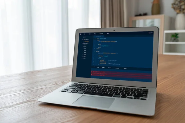 Programação Desenvolvimento Software Tela Computador Para Aplicação Modish Codificação Programa — Fotografia de Stock