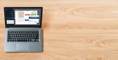 İnternet sitesindeki modish regrition için çevrimiçi aplikasyon rezervasyon takvimi