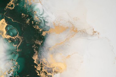 Soyut arkaplan için özgün tablodaki mermer mürekkep soyut sanat. Boyama, ombre alkol mürekkebinin pürüzsüz mermer arkaplan desenini yaratmak için yüksek kaliteli kağıt dokusuna boyanmış. .