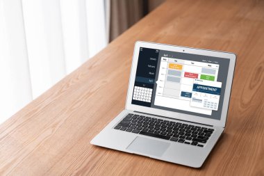 İnternet sitesindeki modish regrition için çevrimiçi aplikasyon rezervasyon takvimi