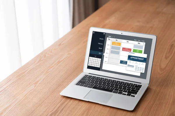 Online Applointment Booking Calendar Modish Regristration Internet Website — Stock Photo, Image