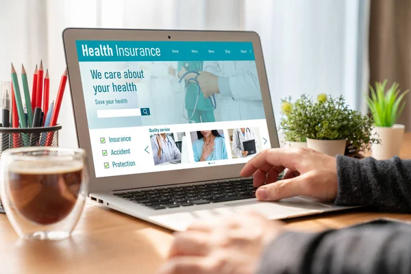 Health insurance web site modish registration system for easy form filling