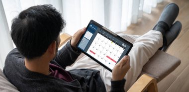 Kişisel düzenleyici ve çevrimiçi iş için mod zamanlama planlaması için bilgisayar yazılım uygulaması takvimiName