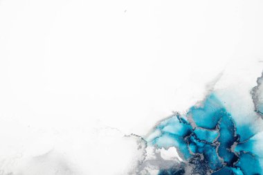 Soyut arkaplan için özgün tablodaki mermer mürekkep soyut sanat. Boyama, ombre alkol mürekkebinin pürüzsüz mermer arkaplan desenini yaratmak için yüksek kaliteli kağıt dokusuna boyanmış. .