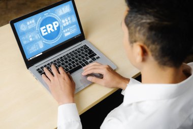 Pazarlama stratejisini planlamak için modern iş için ERP girişimi kaynak planlama yazılımı