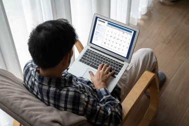 Kişisel düzenleyici ve çevrimiçi iş için mod zamanlama planlaması için bilgisayar yazılım uygulaması takvimiName