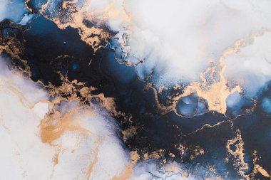 Soyut arkaplan için özgün tablodaki mermer mürekkep soyut sanat. Boyama, ombre alkol mürekkebinin pürüzsüz mermer arkaplan desenini yaratmak için yüksek kaliteli kağıt dokusuna boyanmış. .