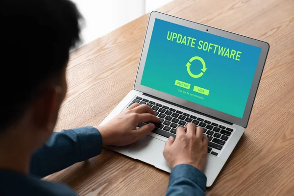 Software update on computer for modish version of device software upgrade