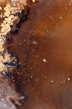 Soyut arkaplan için özgün tablodaki mermer mürekkep soyut sanat. Boyama, ombre alkol mürekkebinin pürüzsüz mermer arkaplan desenini yaratmak için yüksek kaliteli kağıt dokusuna boyanmış. .