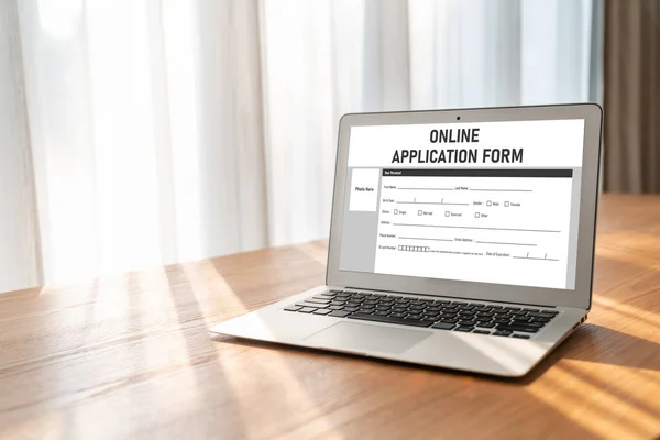 Online application form for modish registration on the internet website