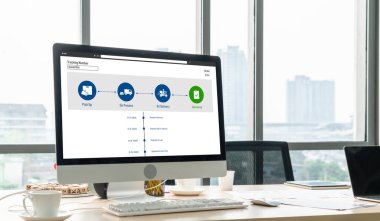 Ürün nakliyesi ve teslimatı için e-ticaret ve mod çevrimiçi iş izleme sistemi