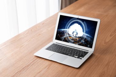 Mod uzak çalışma ve kişisel veri depolama için bulut hesaplama yazılımı