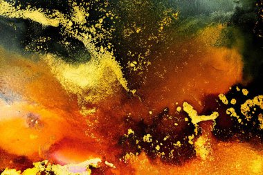 Enfes orjinal resmin mermer mürekkep sanatının soyut arkaplanını yakmak. Boyama, ombre alkol mürekkebinin pürüzsüz mermer arkaplan desenini yaratmak için yüksek kaliteli kağıt dokusuna boyanmış. .