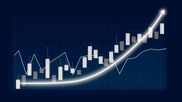Koncepce Růstu Podnikání Narážkovém Grafu Znázorňující Růst Tržeb Marketingu Směrem — Stock fotografie