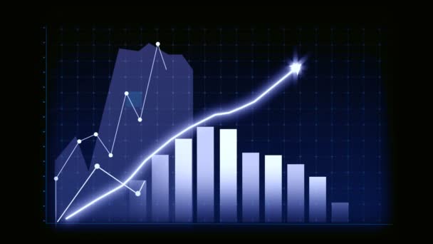 Concetto Crescita Del Business Grafico Allusivo Che Mostra Profitto Delle — Video Stock