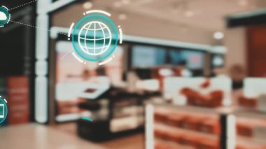 Omni channel technology of online retail business approach. Multichannel marketing on social media network offer service of internet payment channel, online retail shopping and omni digital app