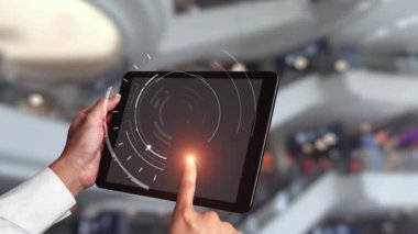 Omni channel technology of online retail business approach. Multichannel marketing on social media network offer service of internet payment channel, online retail shopping and omni digital app