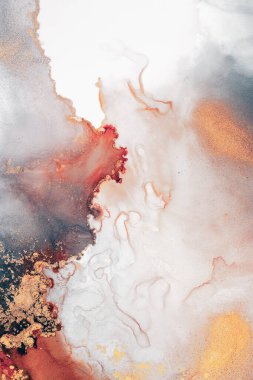 Enfes orjinal resmin mermer mürekkep sanatının soyut arkaplanını yakmak. Boyama, ombre alkol mürekkebinin pürüzsüz mermer arkaplan desenini yaratmak için yüksek kaliteli kağıt dokusuna boyanmış. .