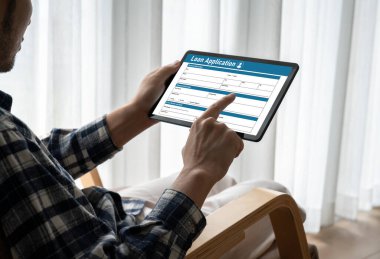 İnternet ağındaki mod dijital bilgi toplama için çevrimiçi kredi başvuru formu