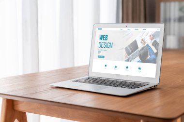 Web sitesi tasarım yazılımı çevrimiçi perakende ticaret ve e-ticaret için model şablonu sağlar