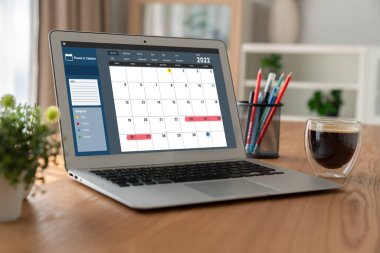 Kişisel düzenleyici ve çevrimiçi iş için mod zamanlama planlaması için bilgisayar yazılım uygulaması takvimiName