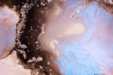 Soyut arkaplan için özgün tablodaki mermer mürekkep soyut sanat. Boyama, ombre alkol mürekkebinin pürüzsüz mermer arkaplan desenini yaratmak için yüksek kaliteli kağıt dokusuna boyanmış. .