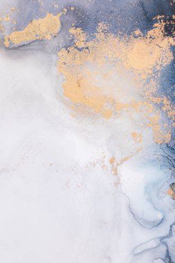 Soyut arkaplan için özgün tablodaki mermer mürekkep soyut sanat. Resim, Kintsuki mürekkep sanatının düz mermer arkaplan desenini yaratmak için yüksek kaliteli kağıt dokusuna boyanmış. .