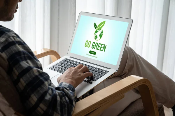 Zelená Obchodní Transformace Pro Modish Firemní Podnikání Poděkovat Ekologické Marketingové — Stock fotografie