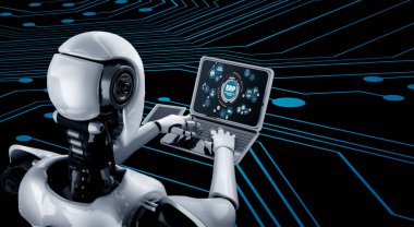 ERP enterprise resource planning software for modish business to plan the marketing strategy . 3D illustraion