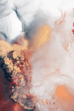 Enfes orjinal resmin mermer mürekkep sanatının soyut arkaplanını yakmak. Boyama, ombre alkol mürekkebinin pürüzsüz mermer arkaplan desenini yaratmak için yüksek kaliteli kağıt dokusuna boyanmış. .