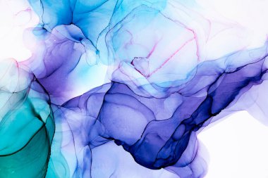 Soyut arkaplan için özgün tablodaki mermer mürekkep soyut sanat. Boyama, ombre alkol mürekkebinin pürüzsüz mermer arkaplan desenini yaratmak için yüksek kaliteli kağıt dokusuna boyanmış. .