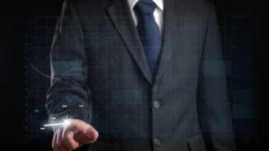 İşadamı, ticari kar artışının gelecekteki hedefe arttığını gösteren imalı bir tablo çizdi. Şirket işlerinin yükselmesi için mükemmel bir mali durum. Finans ve para teknolojisi .