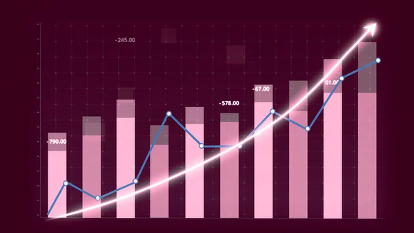 Geschäftswachstumskonzept Einer Anspielungsreichen Grafik Die Zeigt Wie Der Marketingumsatzgewinn Auf — Stockfoto
